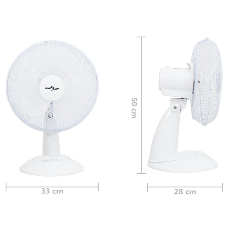 Stolni ventilator s 3 brzine 30 cm 40 W bijeli