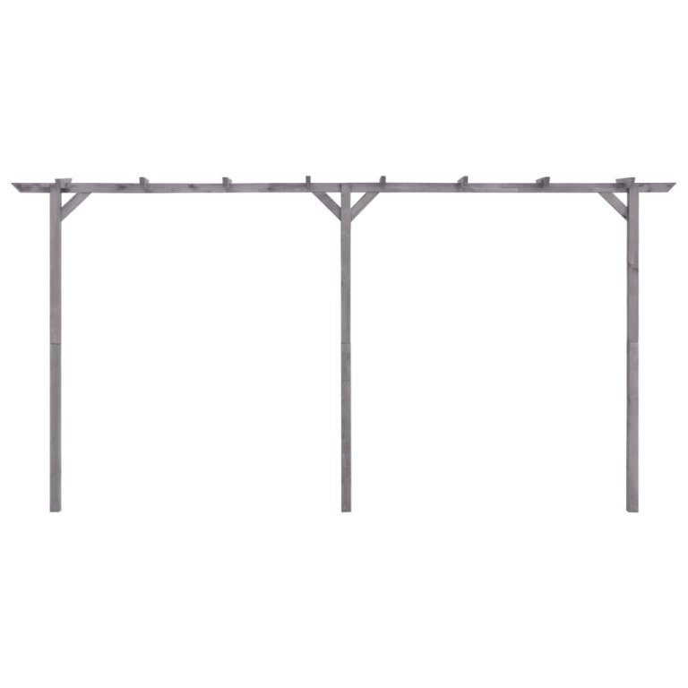 Vrtna pergola siva 400 x 40 x 205 cm od impregnirane borovine