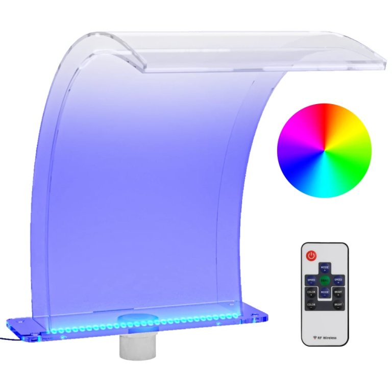 Fontana za bazen s RGB LED svjetlima akrilna 50 cm