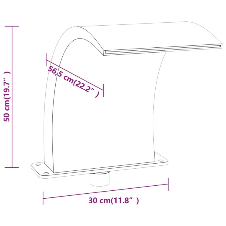 Fontana za bazen s RGB LED svjetlima akrilna 50 cm