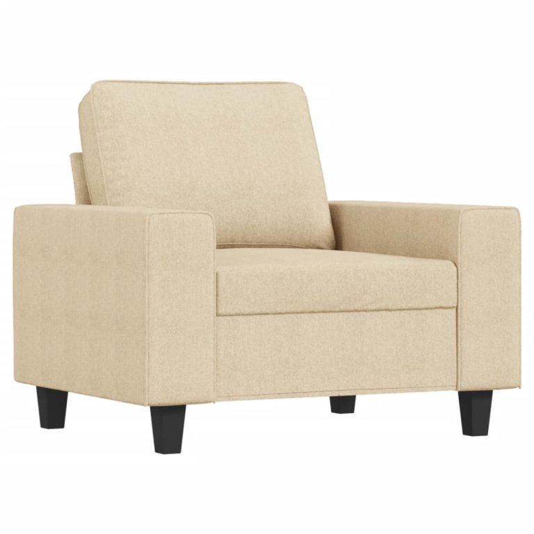 3-dijelni set sofa krem od mikrovlakana