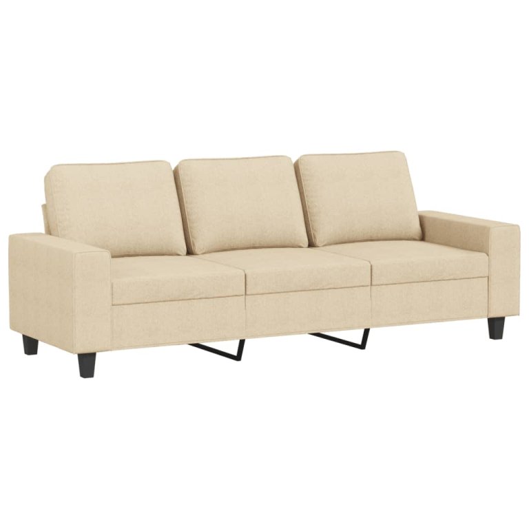 3-dijelni set sofa krem od mikrovlakana