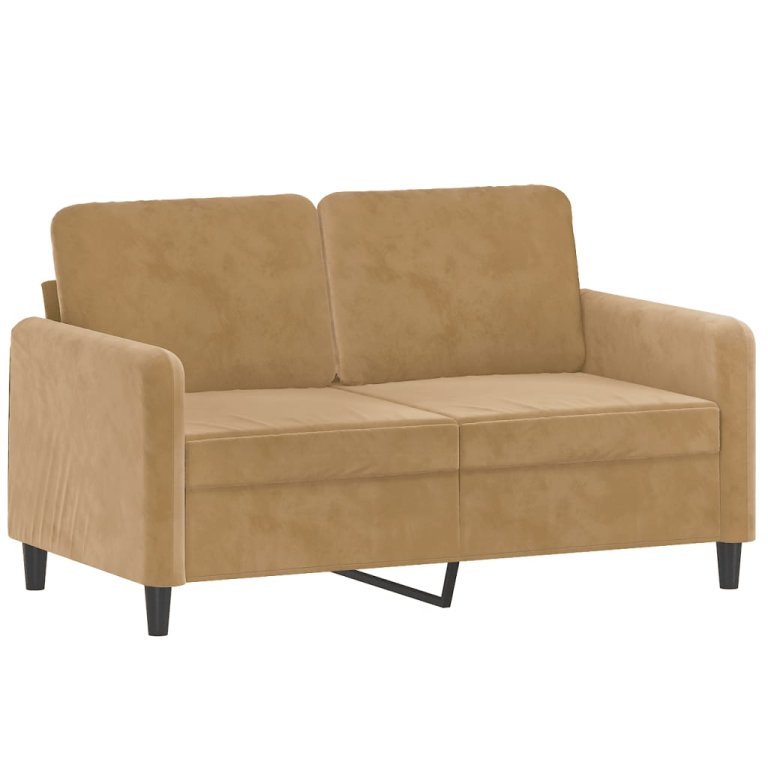 3-dijelni set sofa smeđi baršunasti