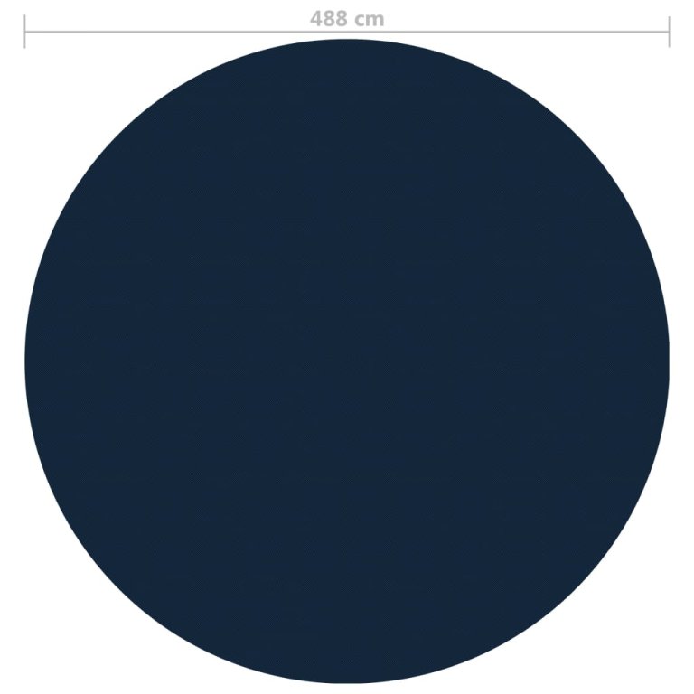 Plutajući PE solarni pokrov za bazen 488 cm crno-plavi