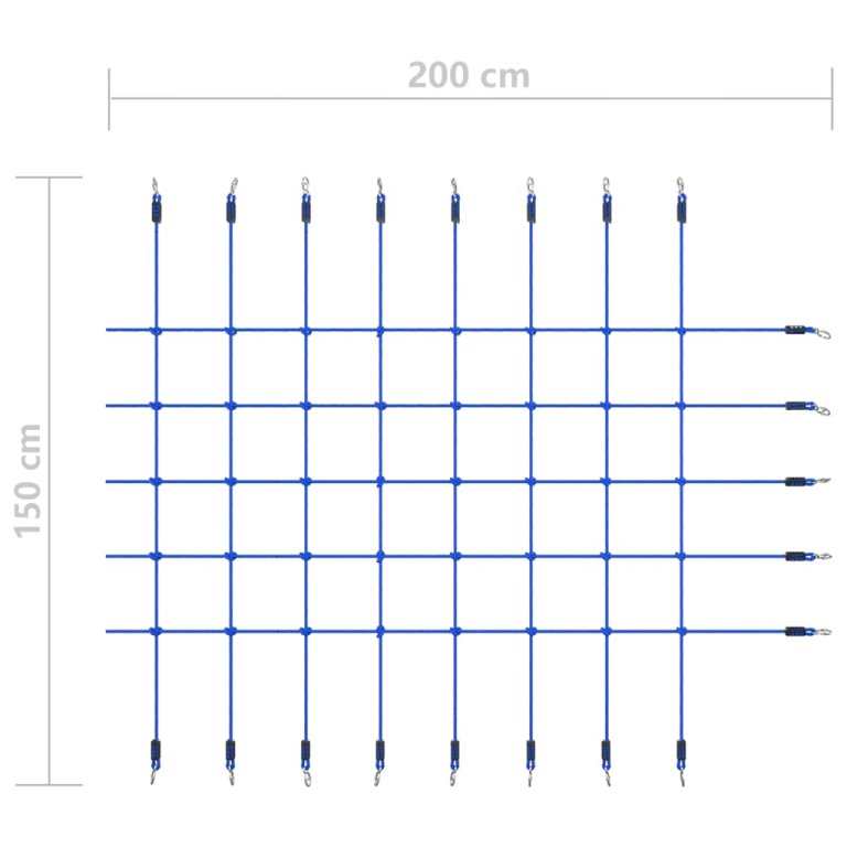 Mreža za penjanje 200 x 150 cm plava