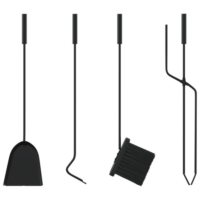 4-dijelni set alata za kamin 18x56 cm čelični