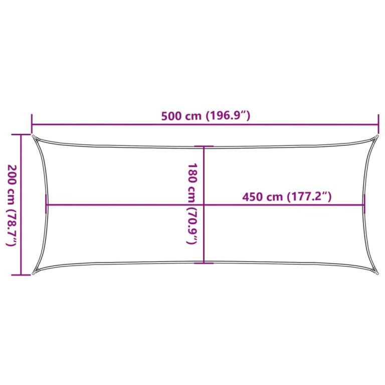 Jedro za zaštitu od sunca 160 g/m² bijelo 2 x 5 m HDPE