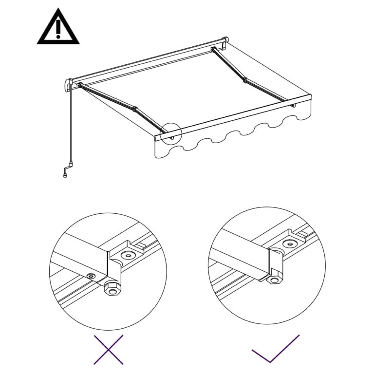 Tenda na ručno uvlačenje 600 x 300 cm žuto-bijela