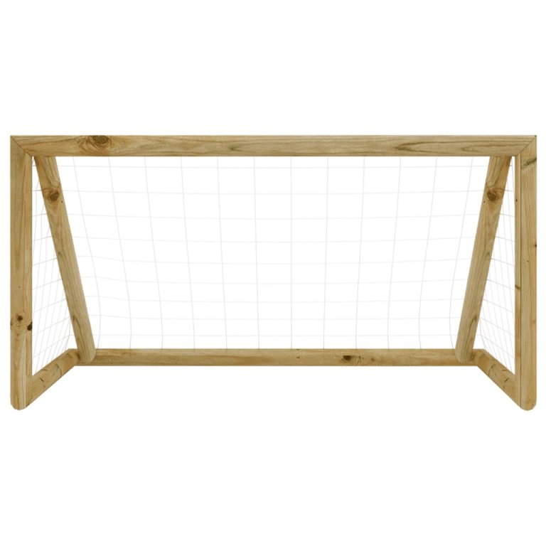 Nogometni gol s mrežom 120x60x80 cm od impregnirane borovine