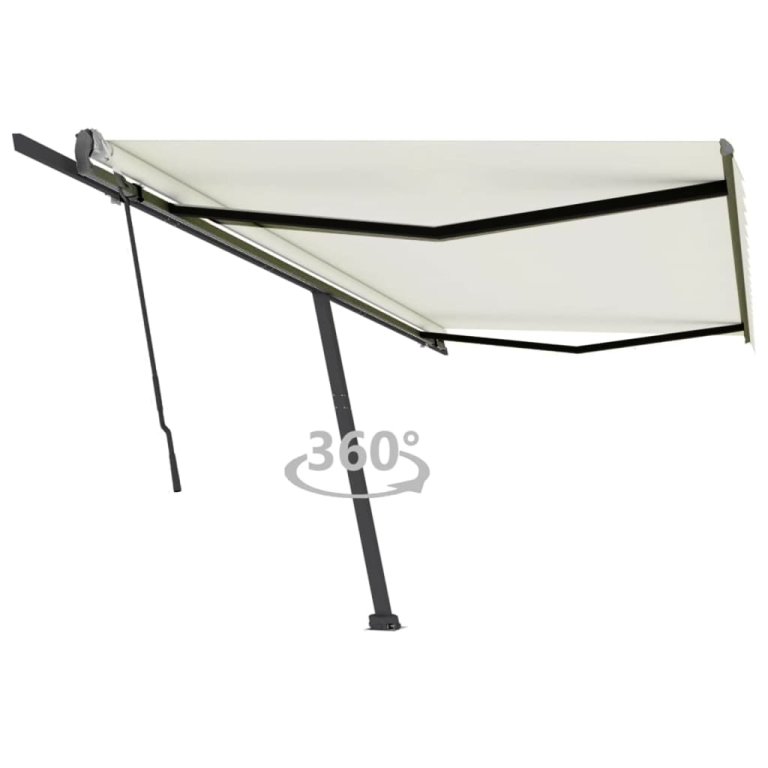 Samostojeća tenda na ručno uvlačenje 500 x 350 cm krem