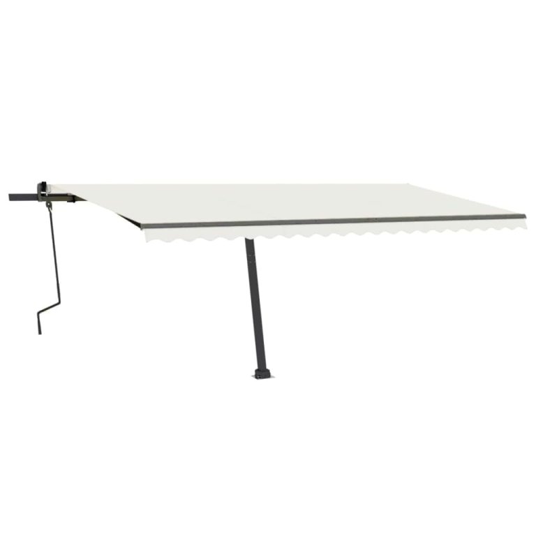 Samostojeća tenda na ručno uvlačenje 500 x 350 cm krem