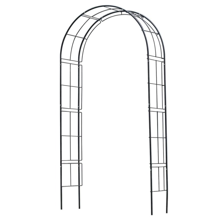 Nature Vrtni luk metalni 229 x 38 x 113 cm crni