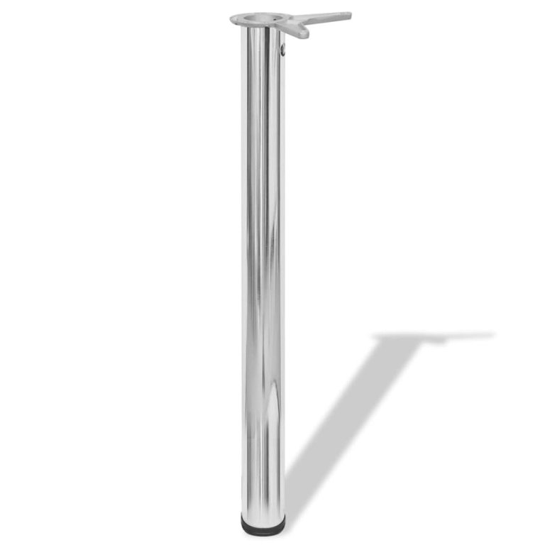 242133 4 Height Adjustable Table Legs Chrome 710 mm