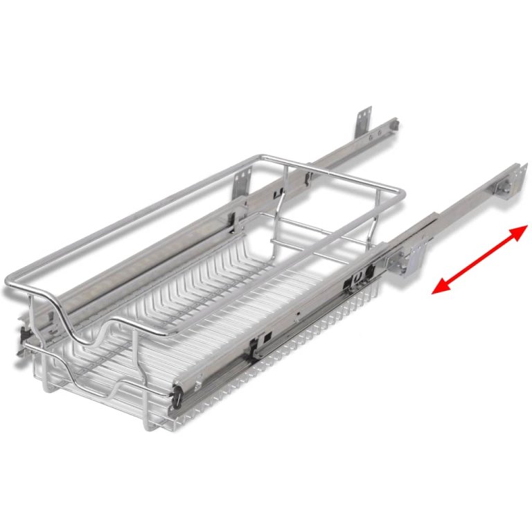 Žičane košare na izvlačenje 2 kom srebrne 300 mm