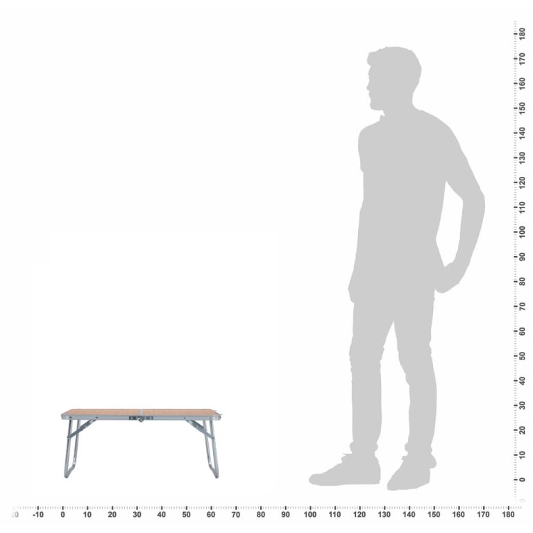 Sklopivi stol za kampiranje smeđi aluminijski 60 x 40 cm