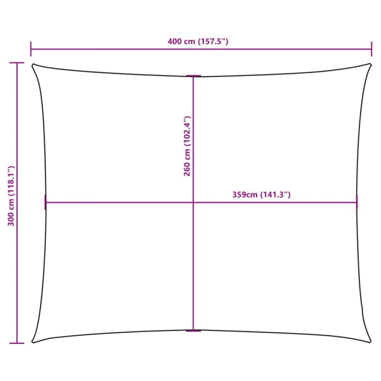 Jedro protiv sunca od tkanine Oxford pravokutno 3x4 m terakota