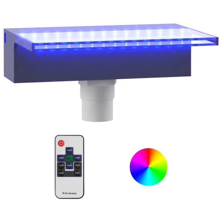 Prelijevajući vodopad s RGB LED svjetlima akrilni 30 cm