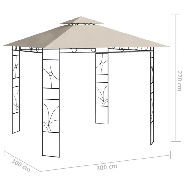 Sjenica 3 x 3 x 2,7 m krem 160 g/m²