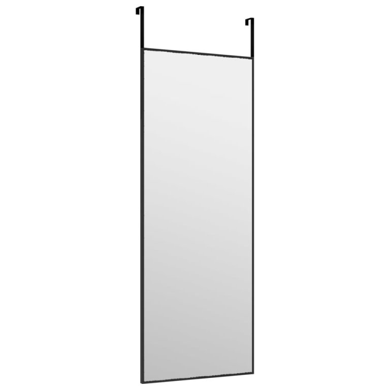 Ogledalo za vrata crno 30x80 cm od stakla i aluminija