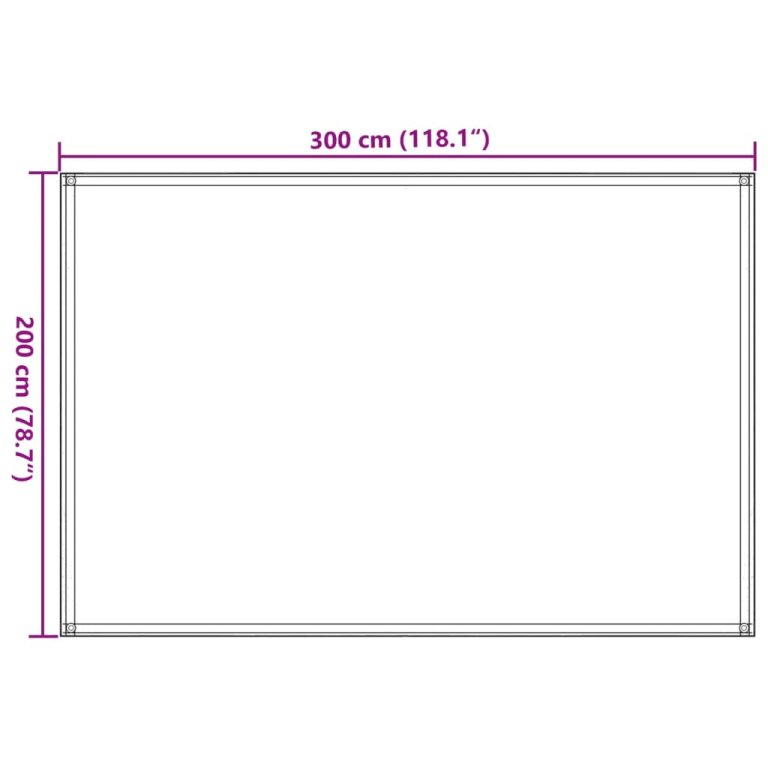 Tepih za šator 200 x 300 cm tamnozeleni