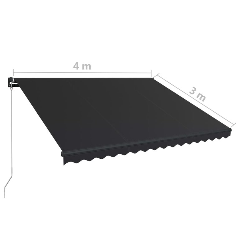 Tenda na ručno uvlačenje 400 x 300 cm antracit