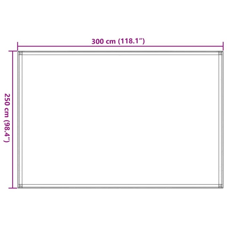 Tepih za šator 250 x 300 cm antracit i bijeli