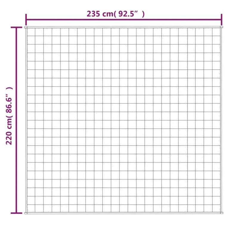 Teška deka svijetla krem 220x235 cm 15 kg od tkanine