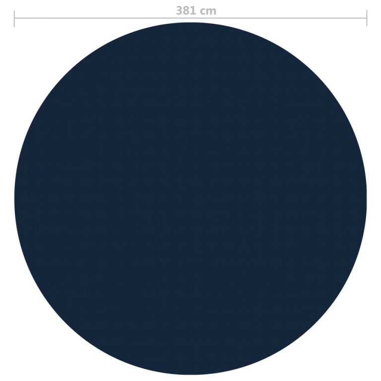 Plutajući PE solarni pokrov za bazen 381 cm crno-plavi