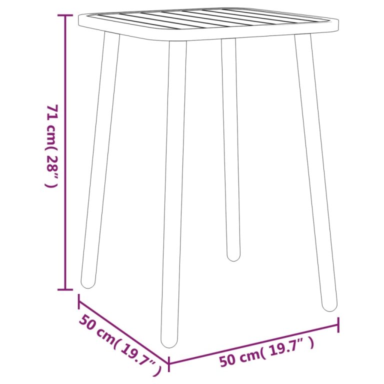 Vrtni stol antracit 50x50x71 cm čelični