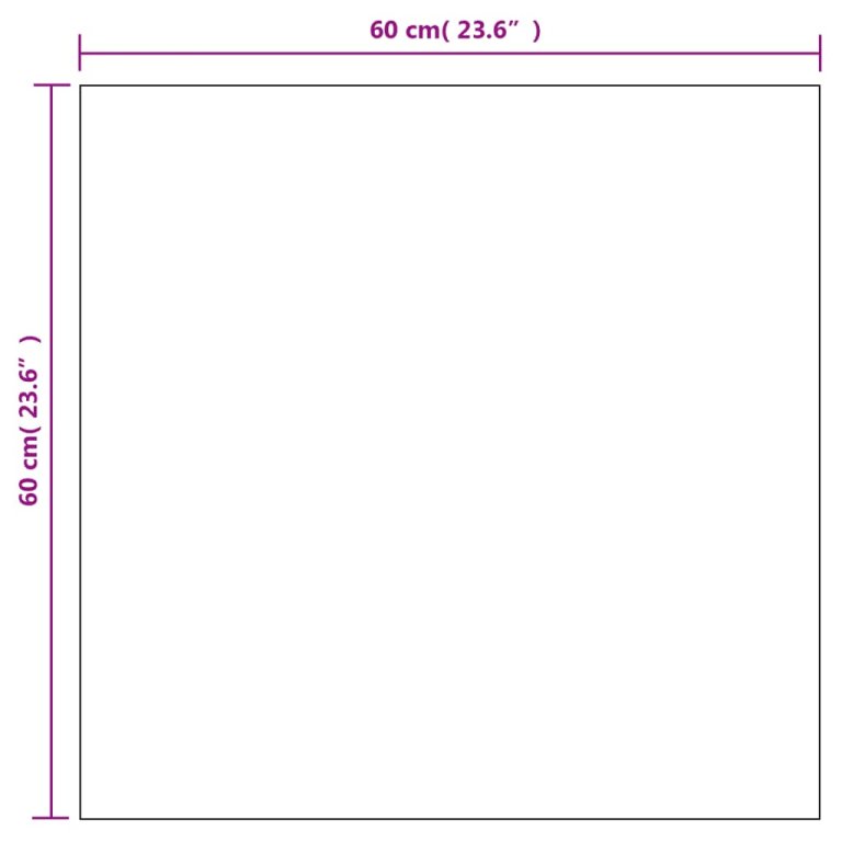 Zidna ogledala 2 kom 60 x 60 cm četvrtasta staklena