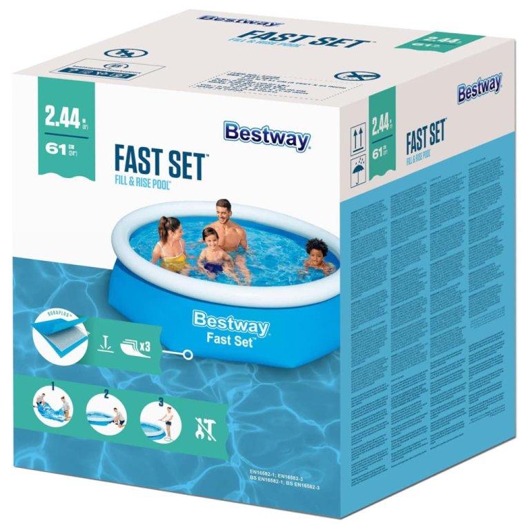 Bestway bazen na napuhavanje Fast Set okrugli 244 x 66 cm 57265