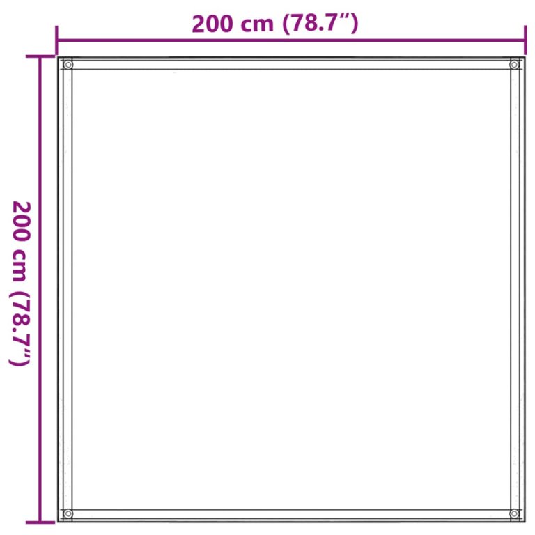 Tepih za šator 200 x 200 cm antracit