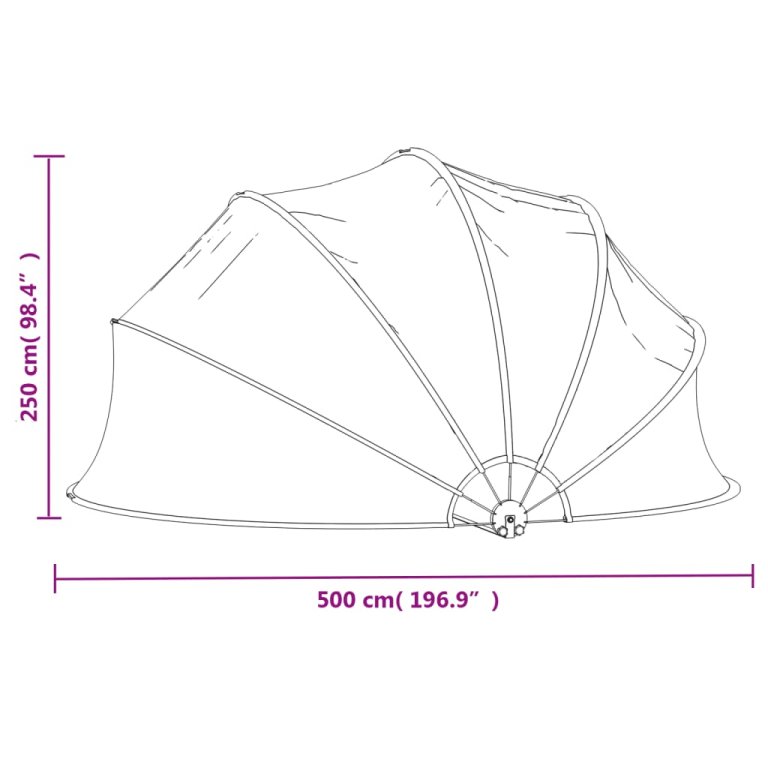 Bazenska kupola 500 x 250 cm