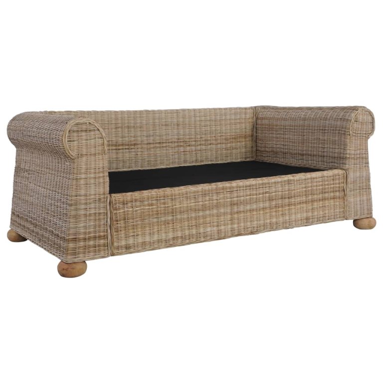 2-dijelni set sofa od prirodnog ratana s jastucima