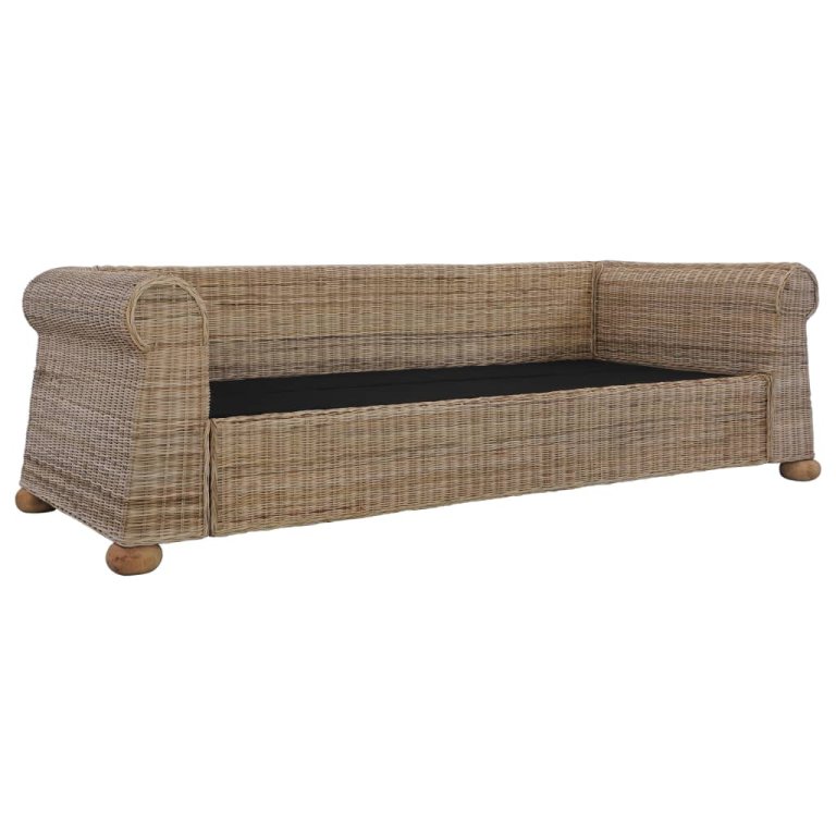 2-dijelni set sofa od prirodnog ratana s jastucima