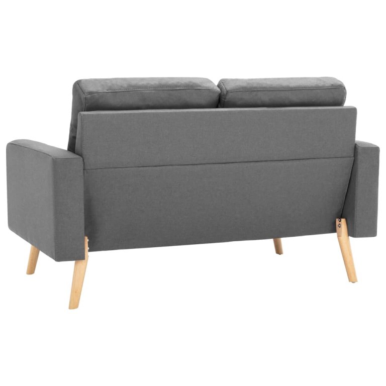 2-dijelni set sofa od tkanine svjetlosivi