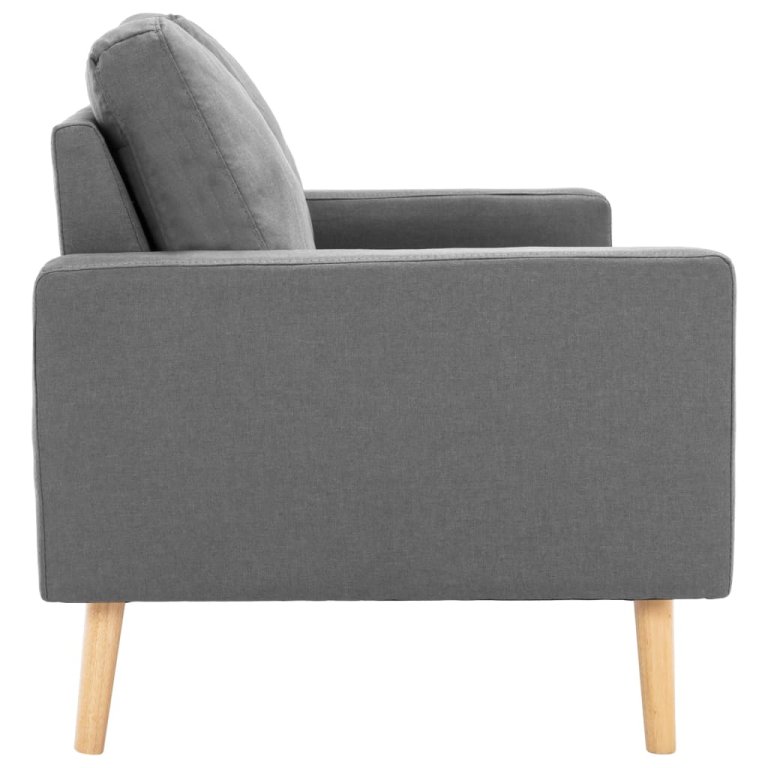 2-dijelni set sofa od tkanine svjetlosivi