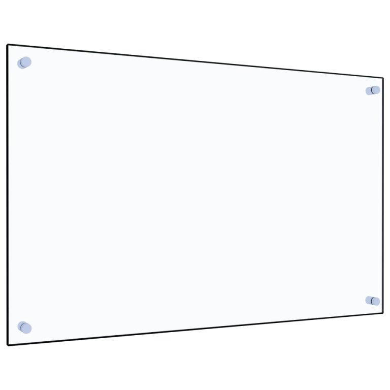 Kuhinjska zaštita od prskanja prozirna 80x50 cm kaljeno staklo