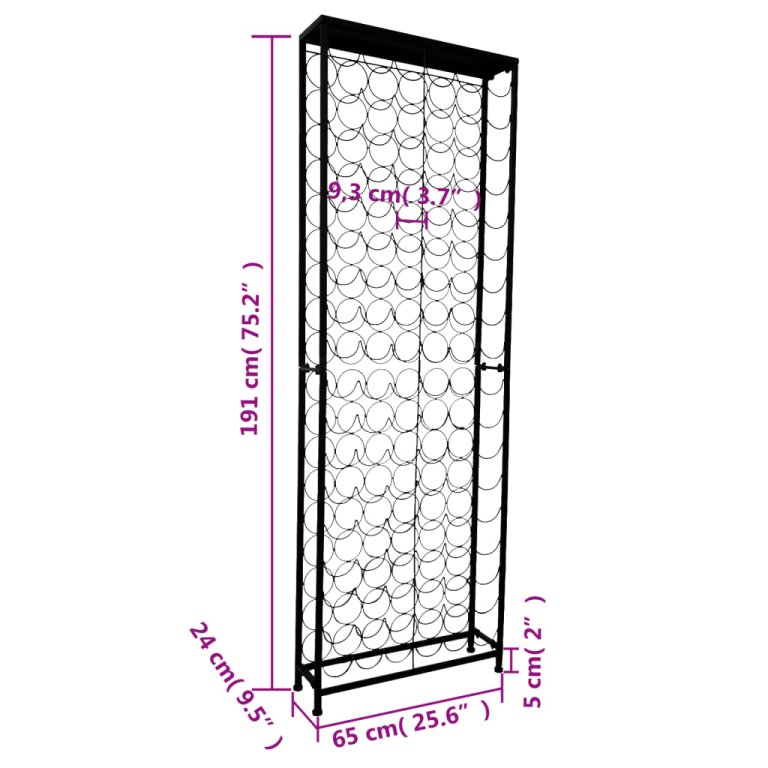 Stalak za Vino za 108 Boca Metalni