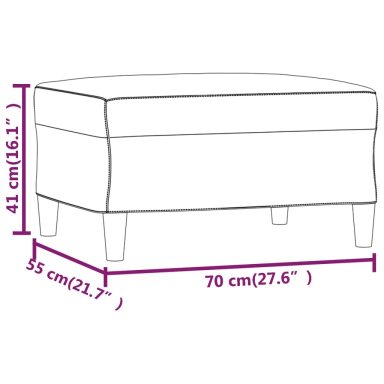 Tabure crni 70 x 55 x 41 cm od tkanine