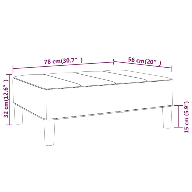 Tabure žuti 78 x 56 x 32 cm baršunasti