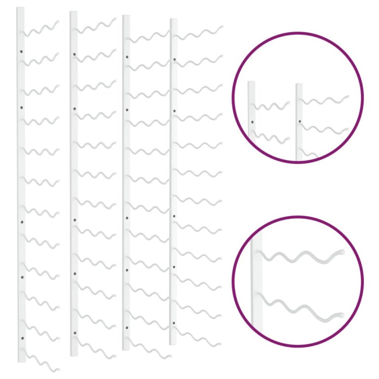 Zidni stalak za vino za 36 boca 2 kom bijeli željezni