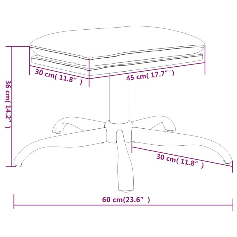 Tabure boja senfa 60x60x36 cm od tkanine