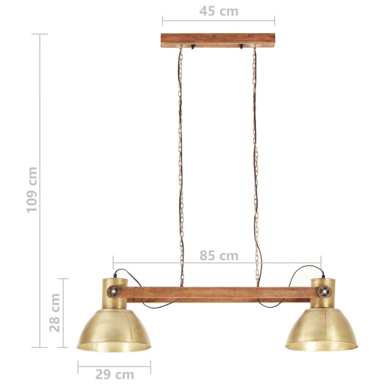 Industrijska viseća svjetiljka 25 W mjedena 109 cm E27