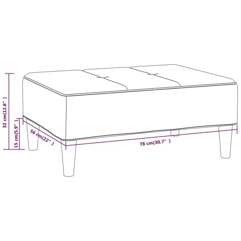 Tabure crvena boja vina 78 x 56 x 32 cm baršunasti