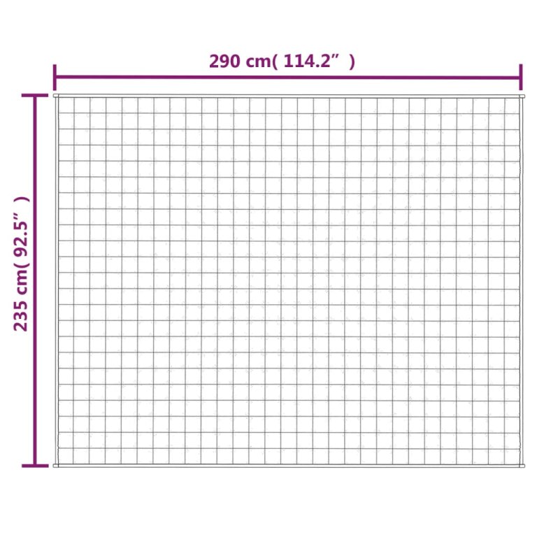 Teška deka svijetla krem 235x290 cm 15 kg od tkanine