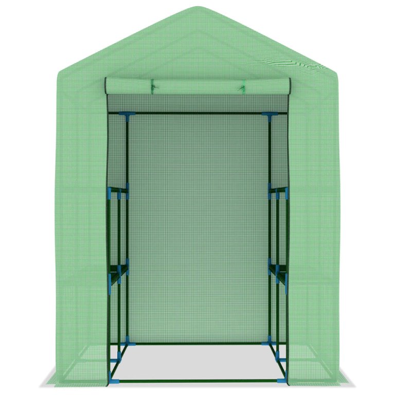 Plastenik s policama čelični 143 x 143 x 195 cm