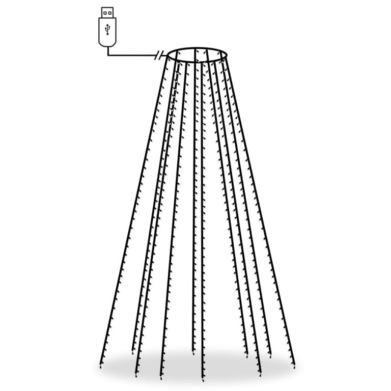 Mrežasta svjetla za božićno drvce s 500 LED žarulja 500 cm