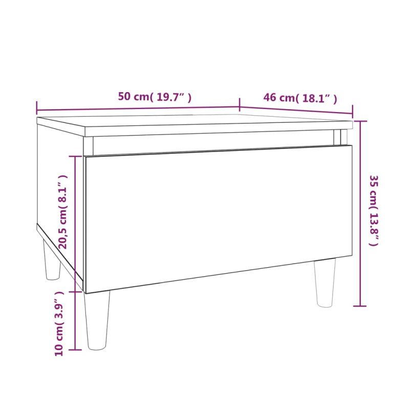 Bočni stolići 2 kom crni 50 x 46 x 35 cm od konstruiranog drva