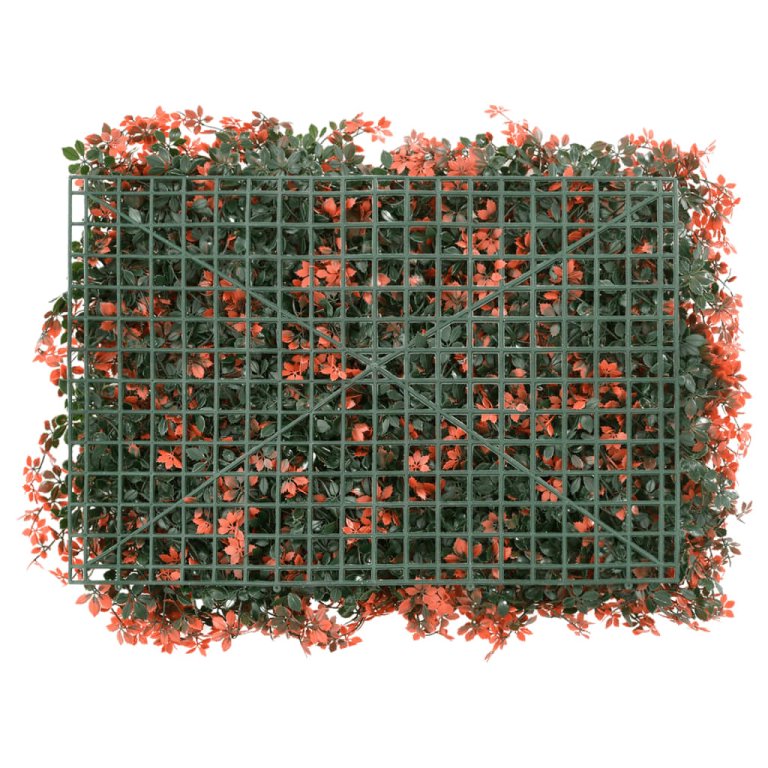   Ograda od umjetnog lišća javora 24 kom svjetlocrvena 40x60 cm